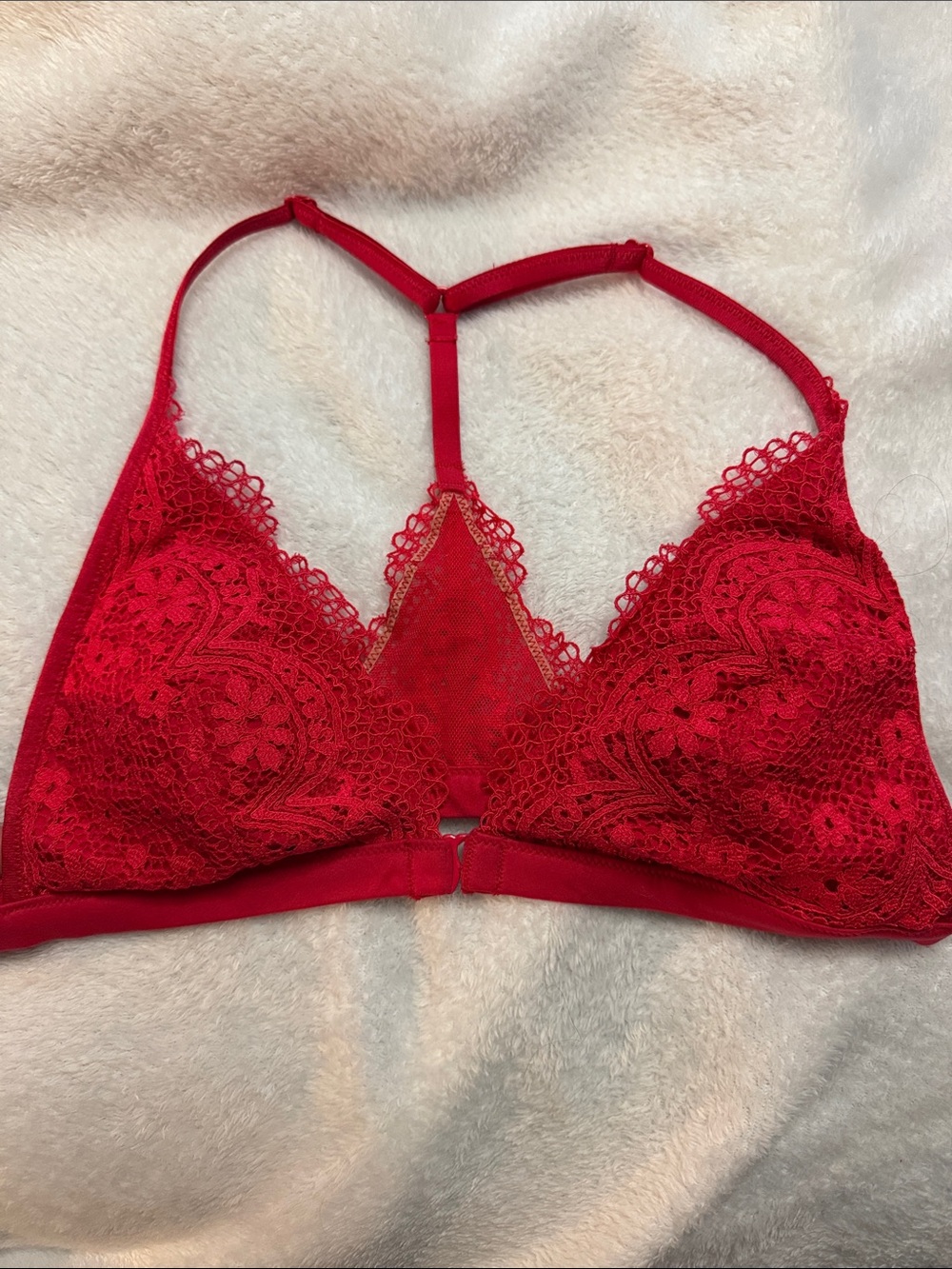 Victoria's Secret Red Lace Racerback Bralette